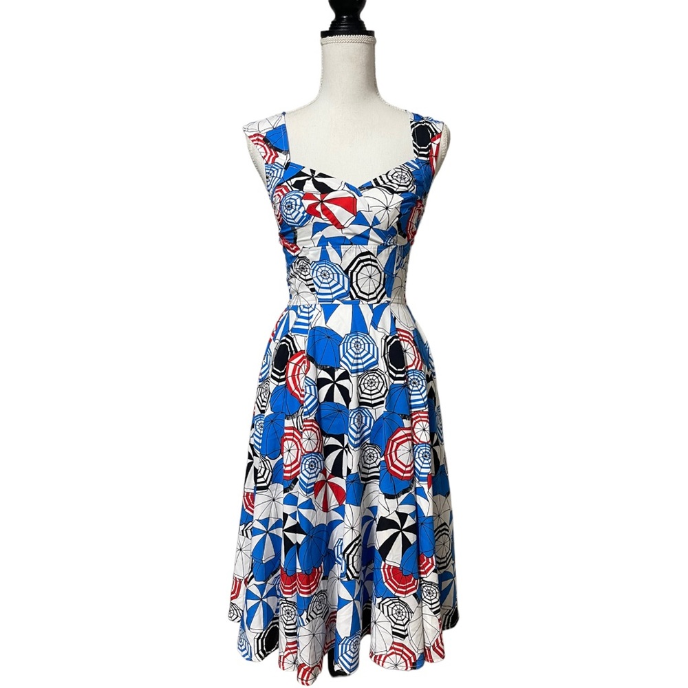 Adorable, vintage style pinup umbrella dress parasol
